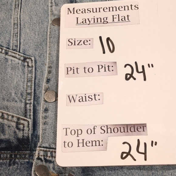 Nasty Gal Acid Wash Volume Sleeve Denim Jean Jacket size 10 - Picture 5 of 5